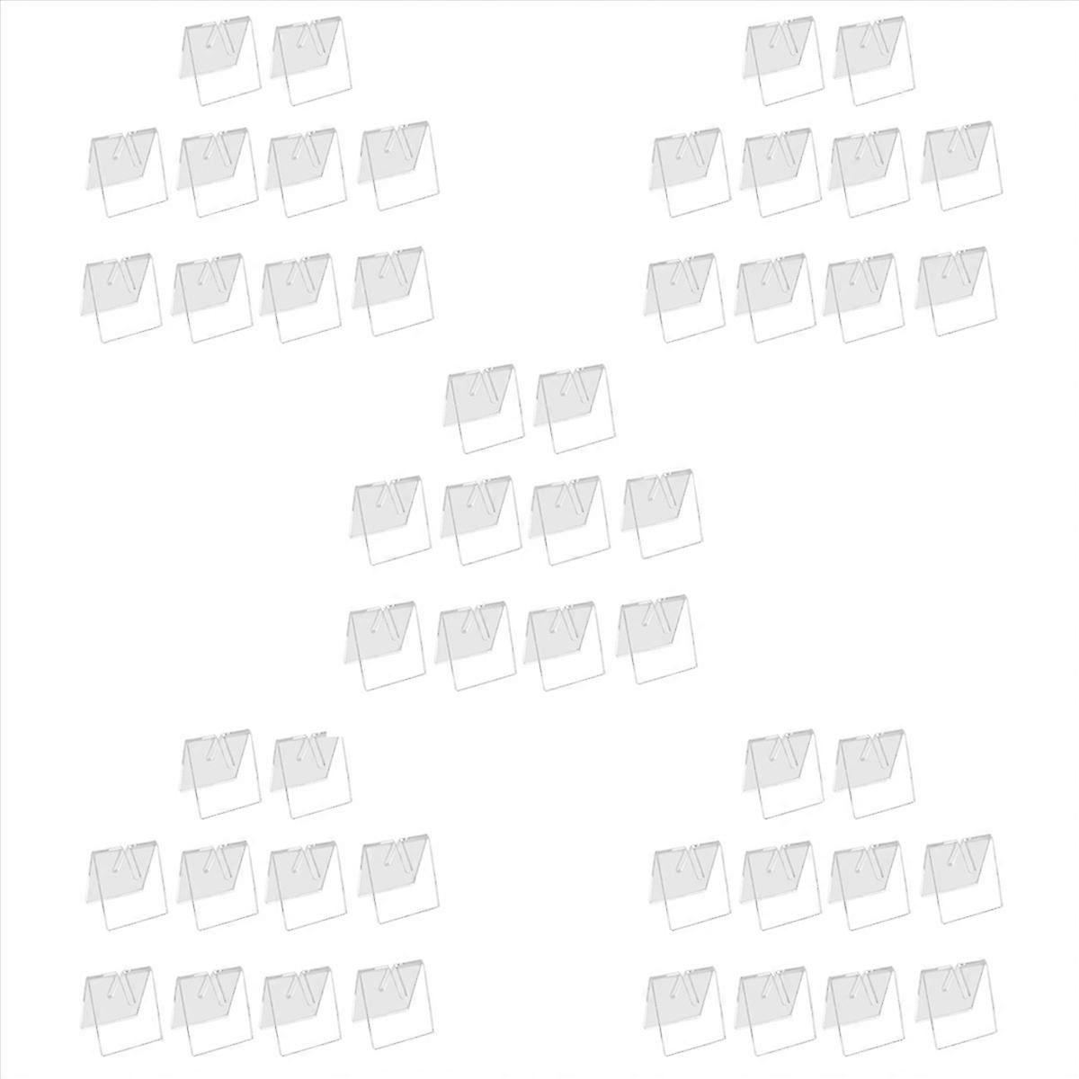 50PCSクリアアクリルナイフブレードディスプレイスタンドホルダー折りたたみナイフディスプレイスタンドホルダーポケットニブ