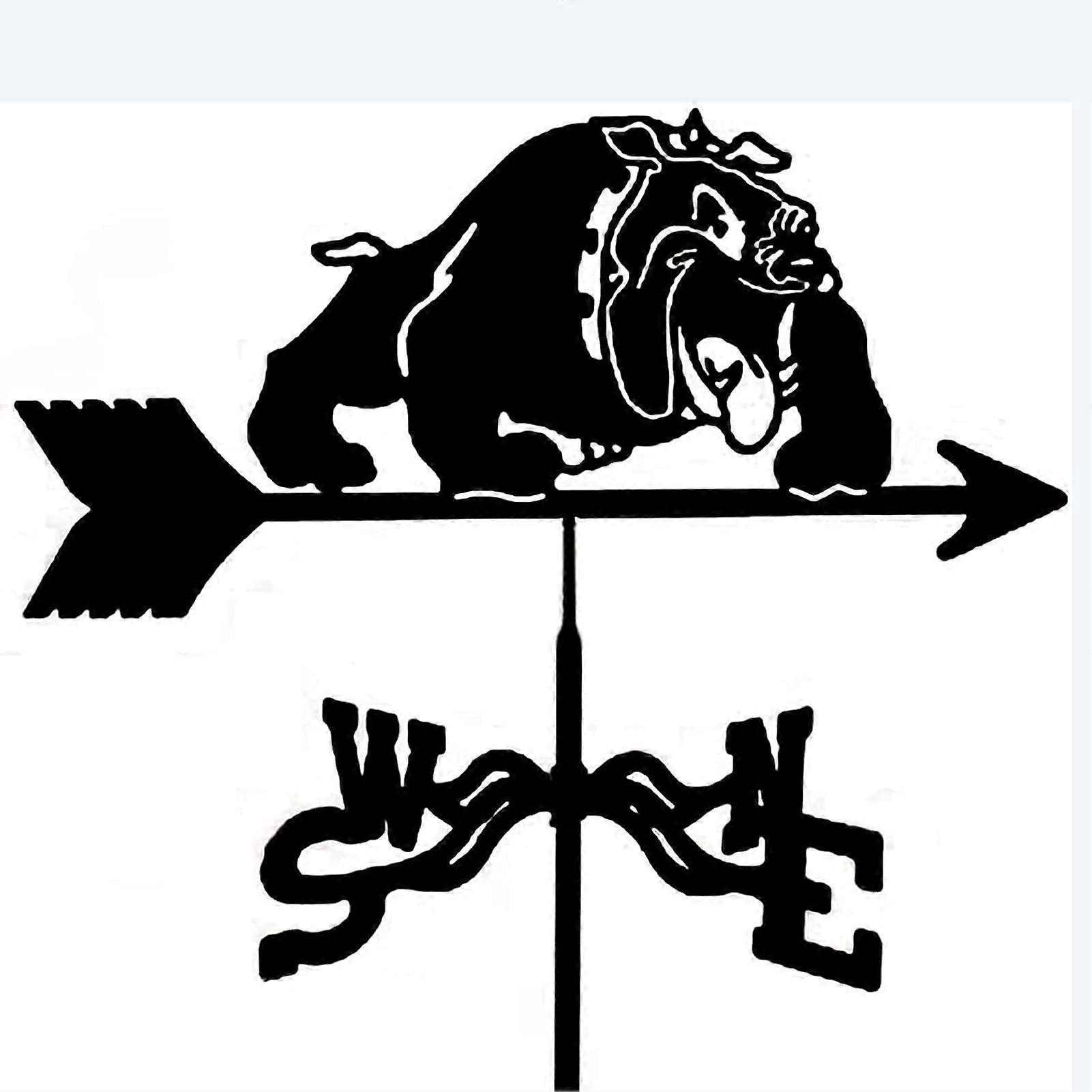 Weathervane with AntiRust Coating Cast Iron Wind Direction Indicator for Garden or Farm Decor