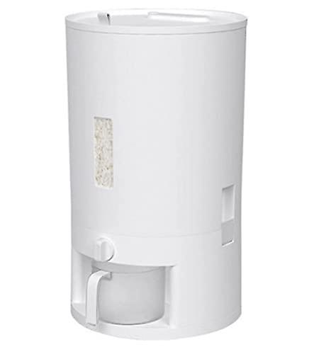 Cereal Dispenser Large Capacity Storage Bin For Dry Food And Rice 11 Kg White With Measuring Cup