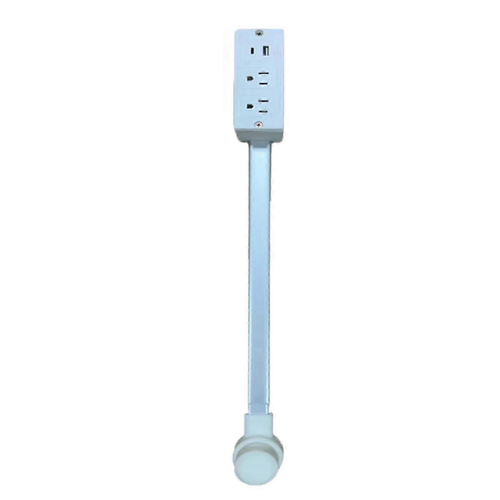 Extensor de tomada elétrica com rotação de 180° e cabo flexível de 56 a 76 cm (22 a 30 polegadas).