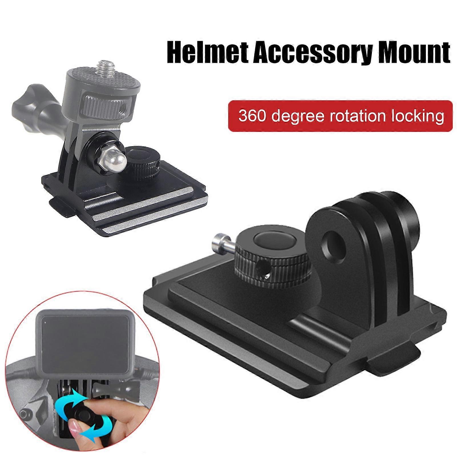 SUSUchens Action Camera Helmet Mount Shock-Proof, Easy Tightening, Quick Install Bracket Compatible with GOPRO 12/11 Black