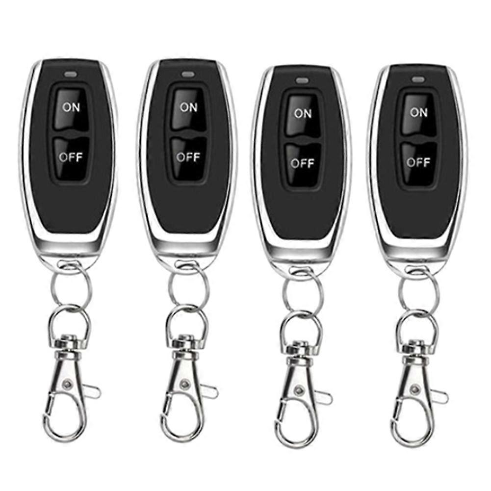 4pcs RF 433MHz Wireless Remote Control Switch for 220V 30A Relay Lighting Dust Collector Pump Motor Fan & More