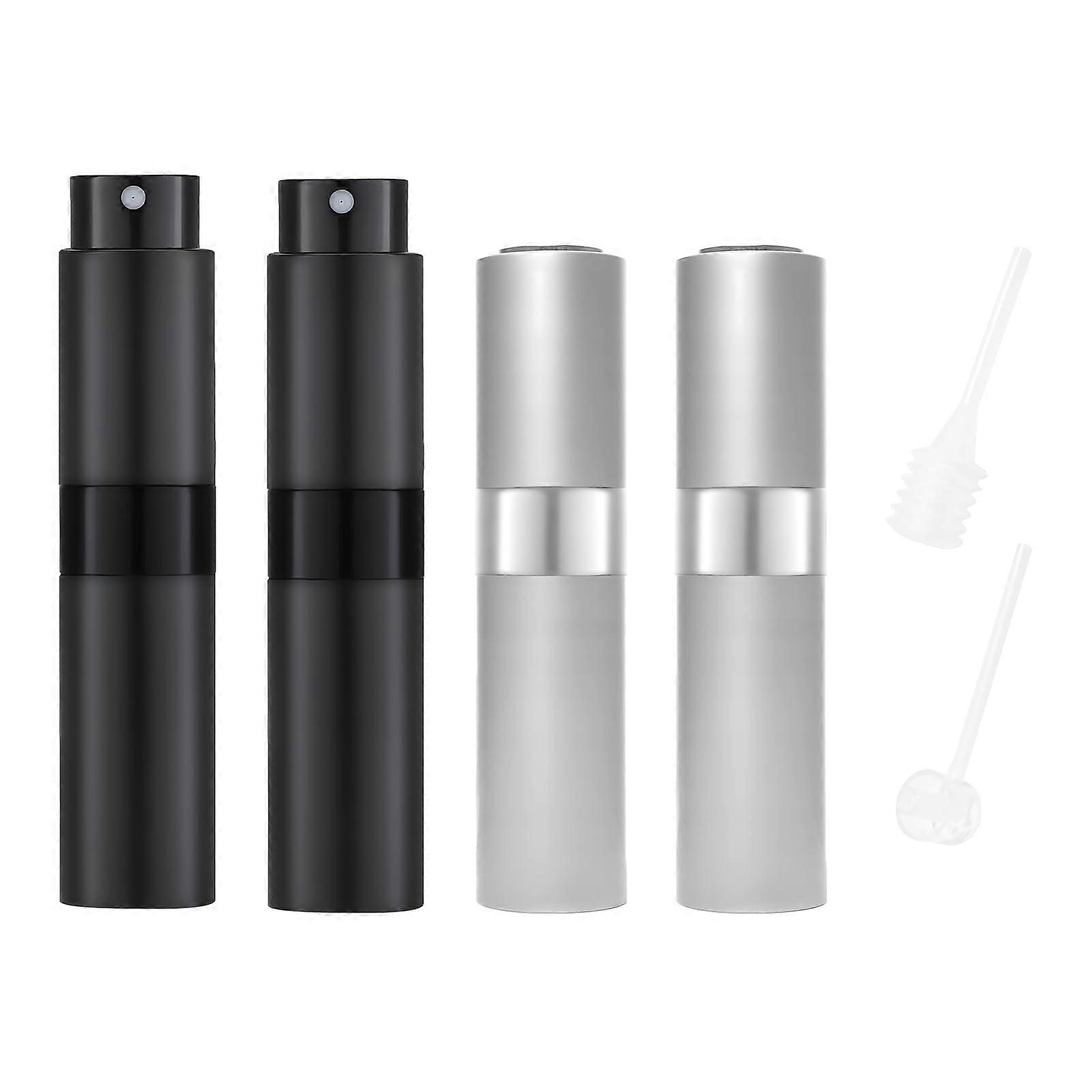 Perfume Atomizer Bottle 10ml Refillable Spray for Coffee Static Reduction and Travel Use (4 Pack)