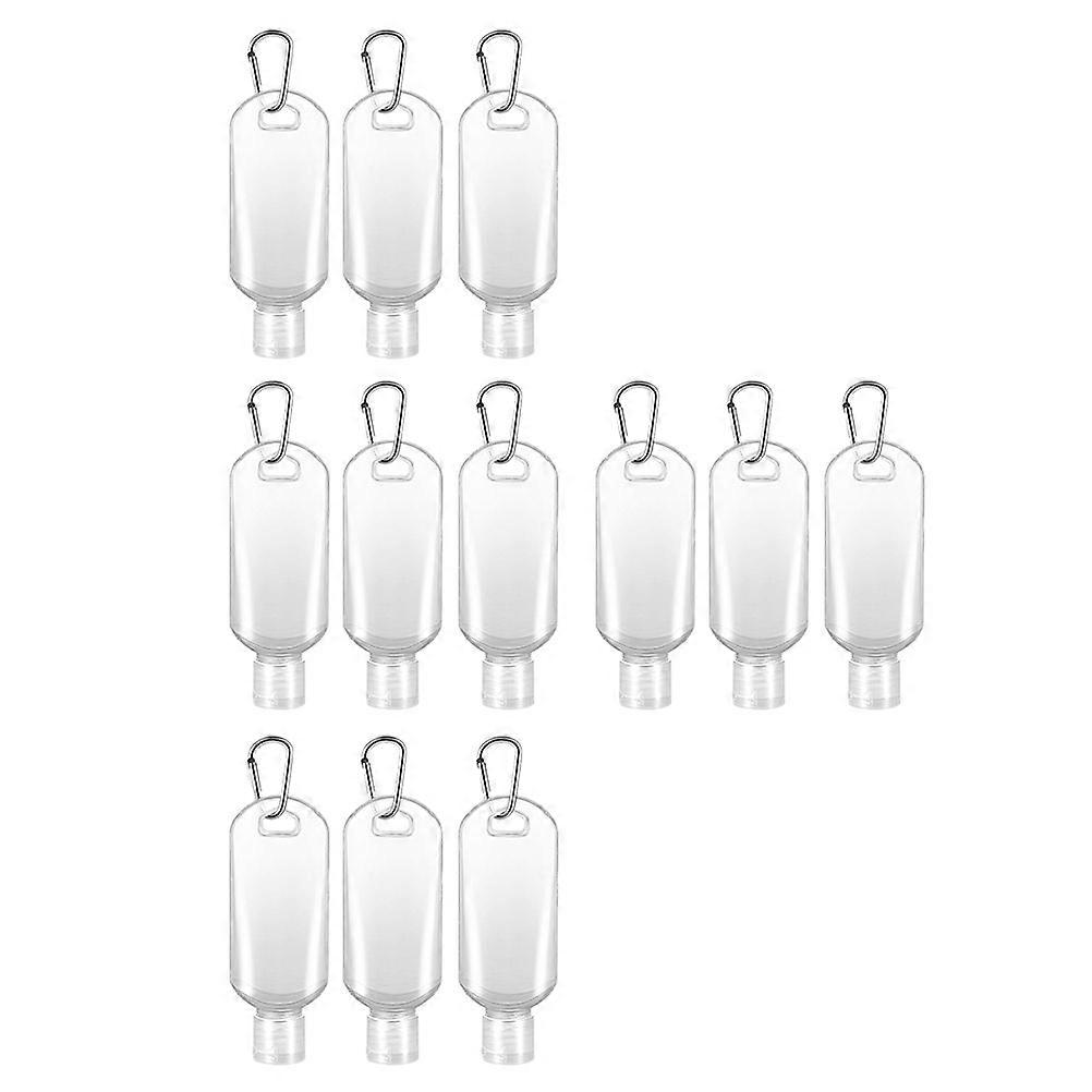 12pcs 50ml Refillable Bottles with Hook Travel Bottle Hand Sanitizer Bottle