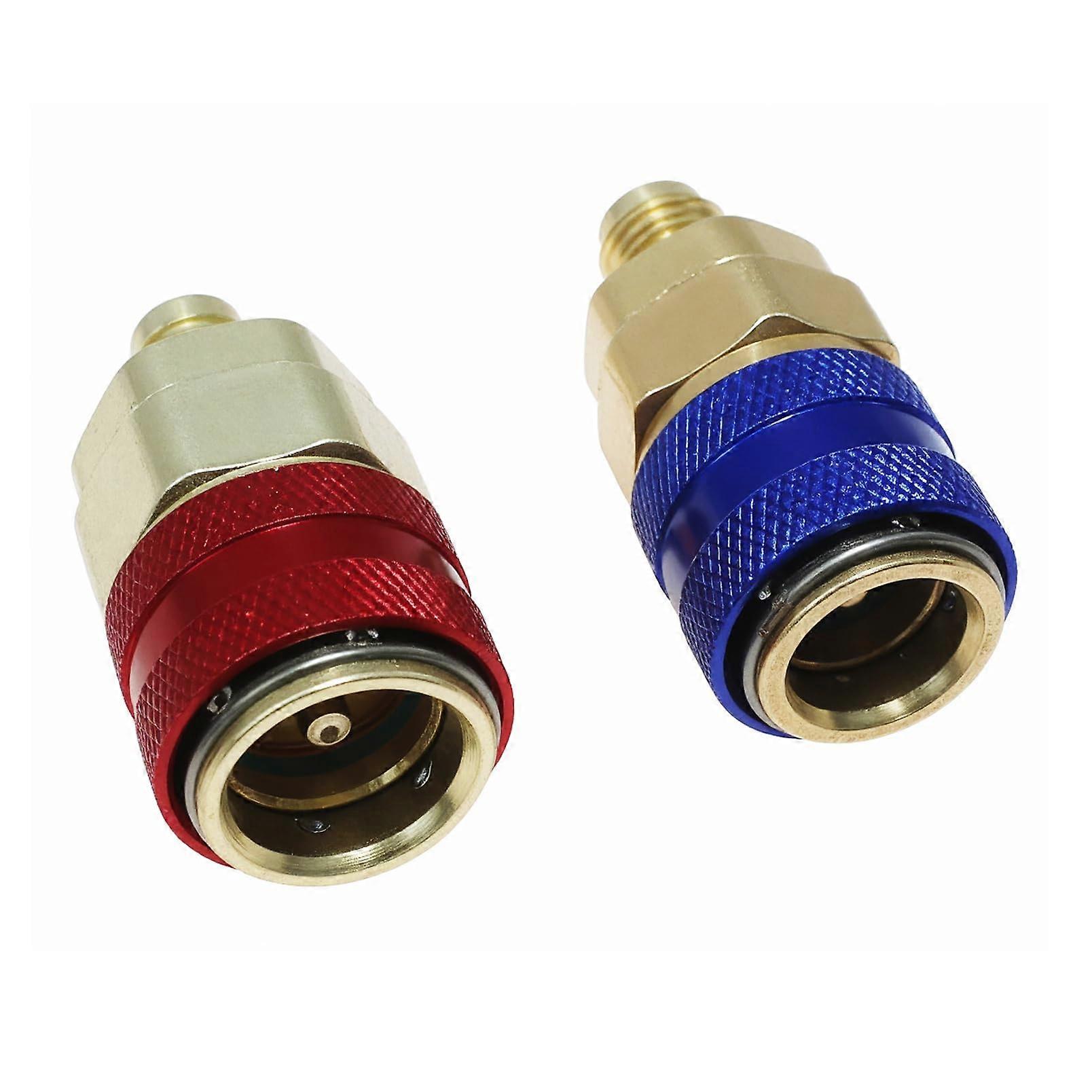 R134a Quick Coupler Set Brass 1/4 SAE  and Low Pressure Automotive AC Connect Fittings