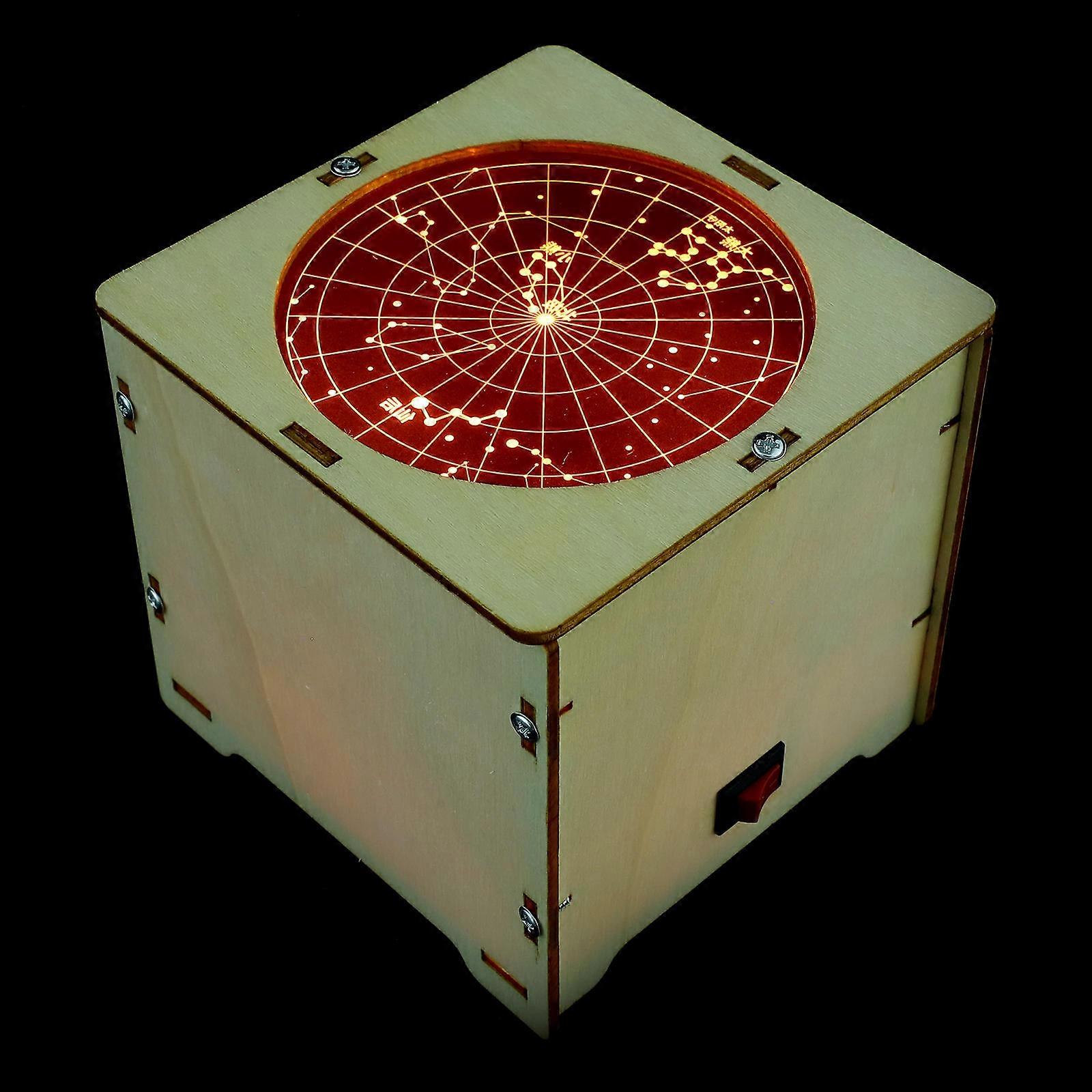 Handmade Wooden Star Projector Light for Decor 1Set