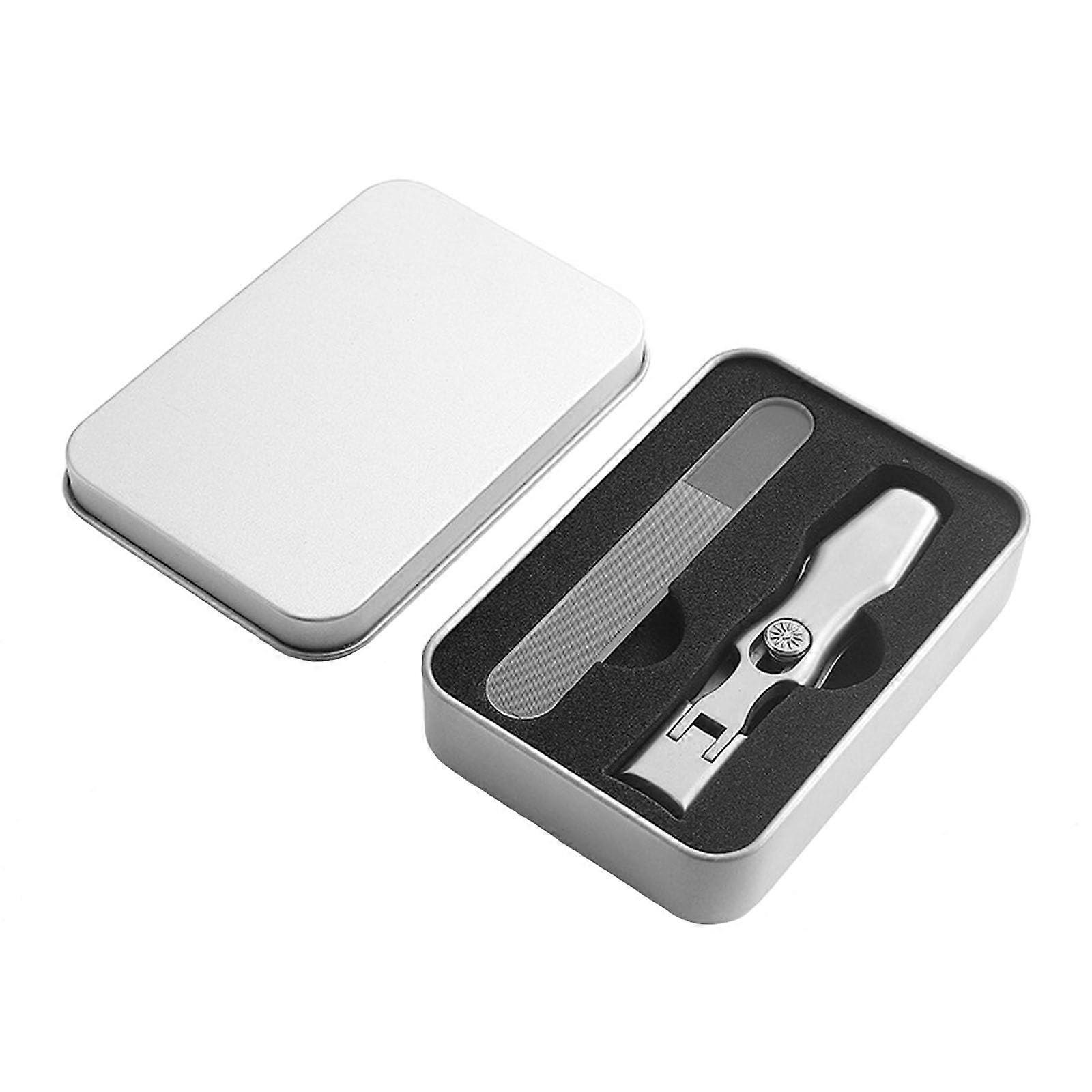 Stainless Steel Nail Clipper with AntiSplash Catcher for Thick Toenails, Ultra Sharp Large Design