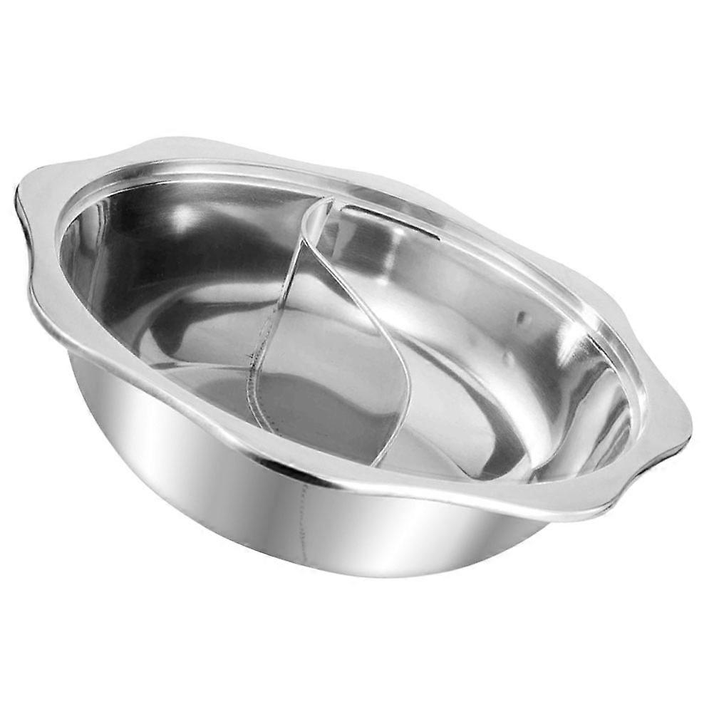 Stainless Steel Hot Pot Divider with Cover for Kitchen Use