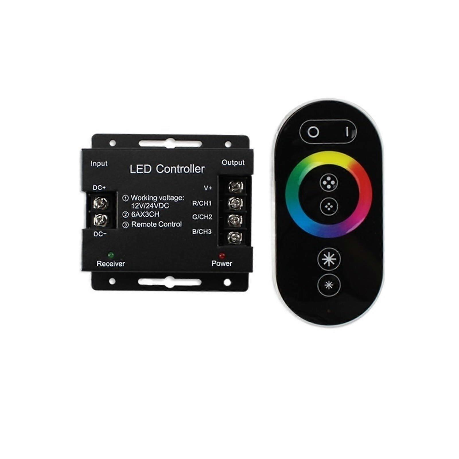 LED Dimmer Switch Touch Control RGB Light Strip Panel Controller 18A Smooth Dimming