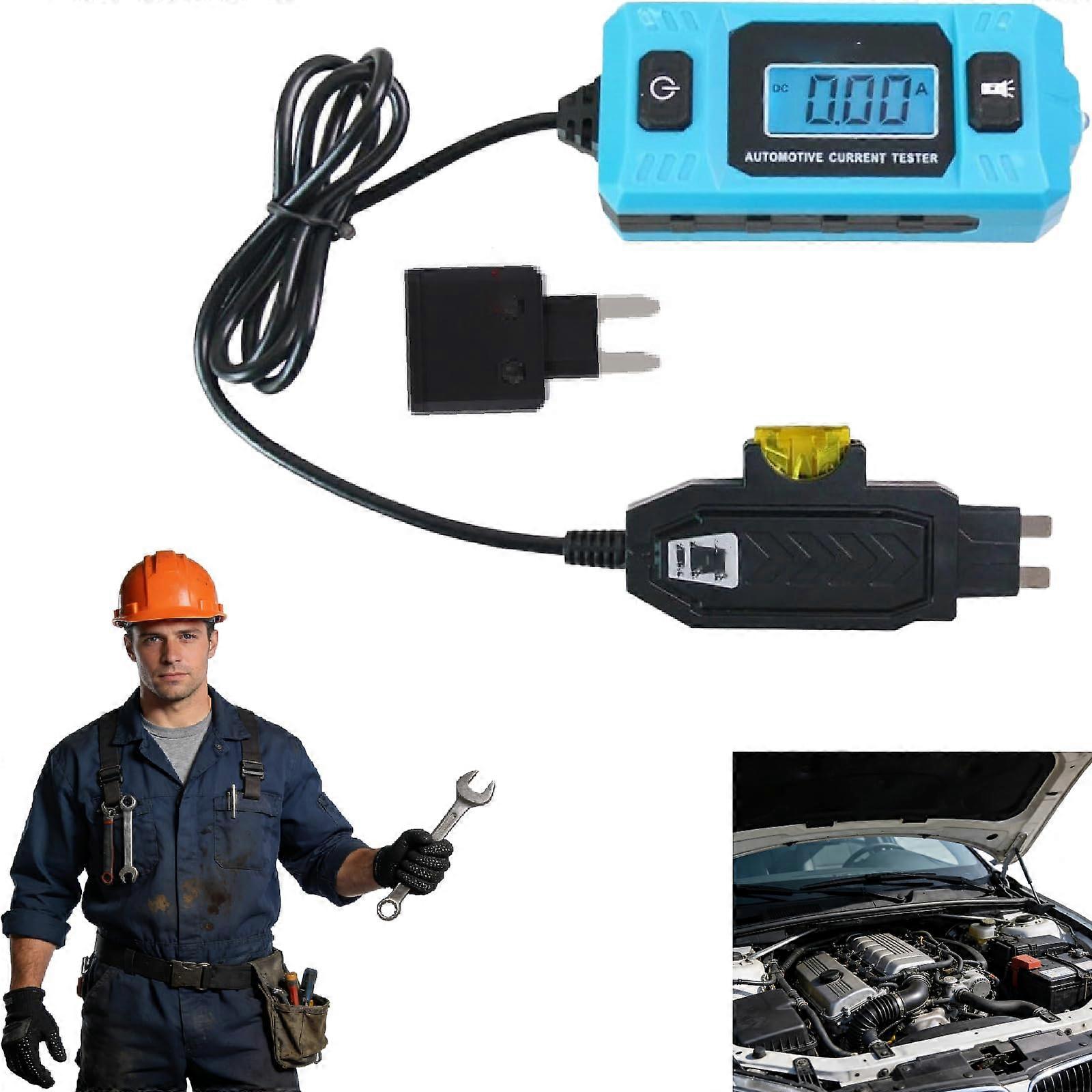 Automotive Circuit Tester with LCD and LED Light, Precision Car Electrical Fault Detector 2in1