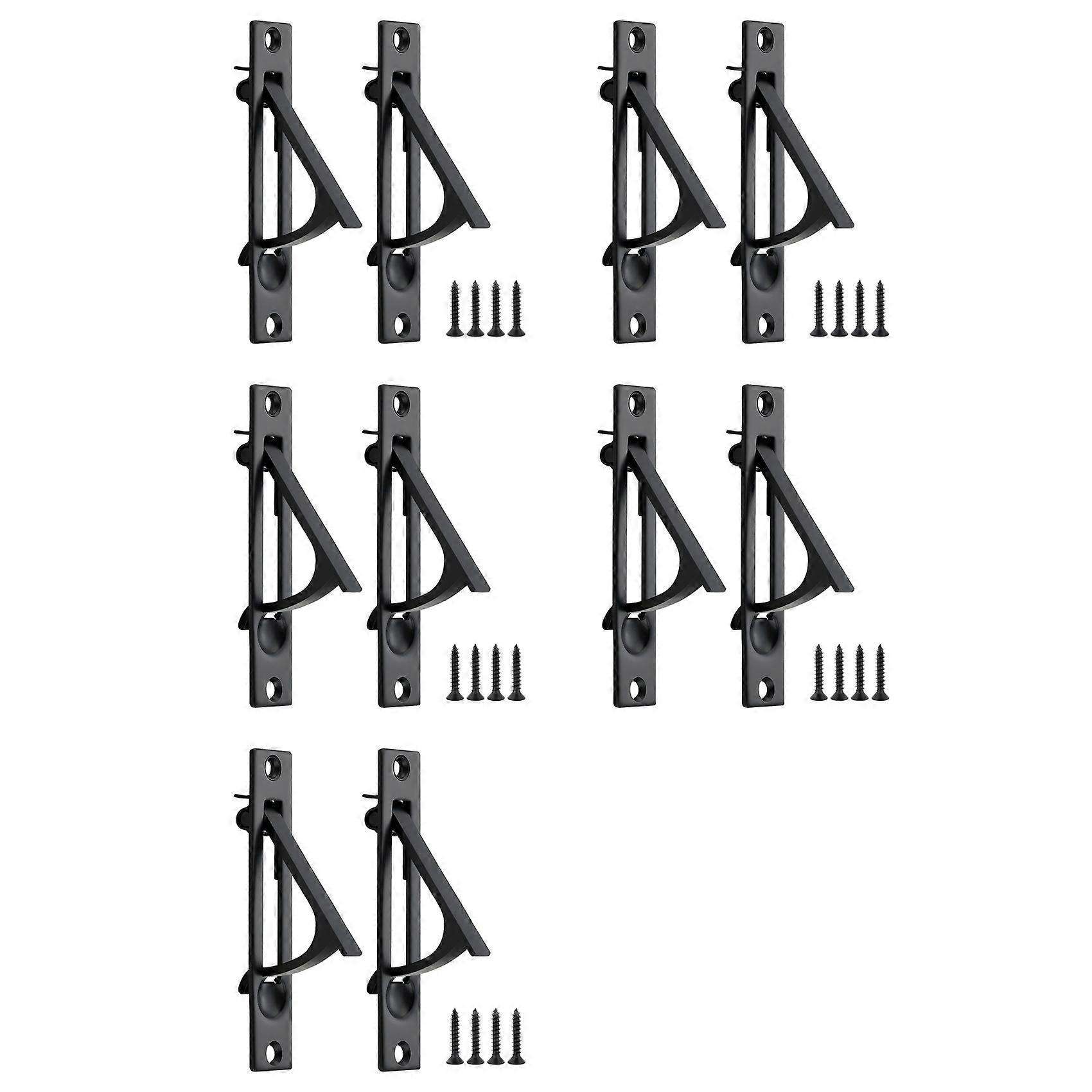 10 Pack Pocket Door Pull Solid Pocket Door Flush Edge Pull Pocket Door Handles in Matte Black