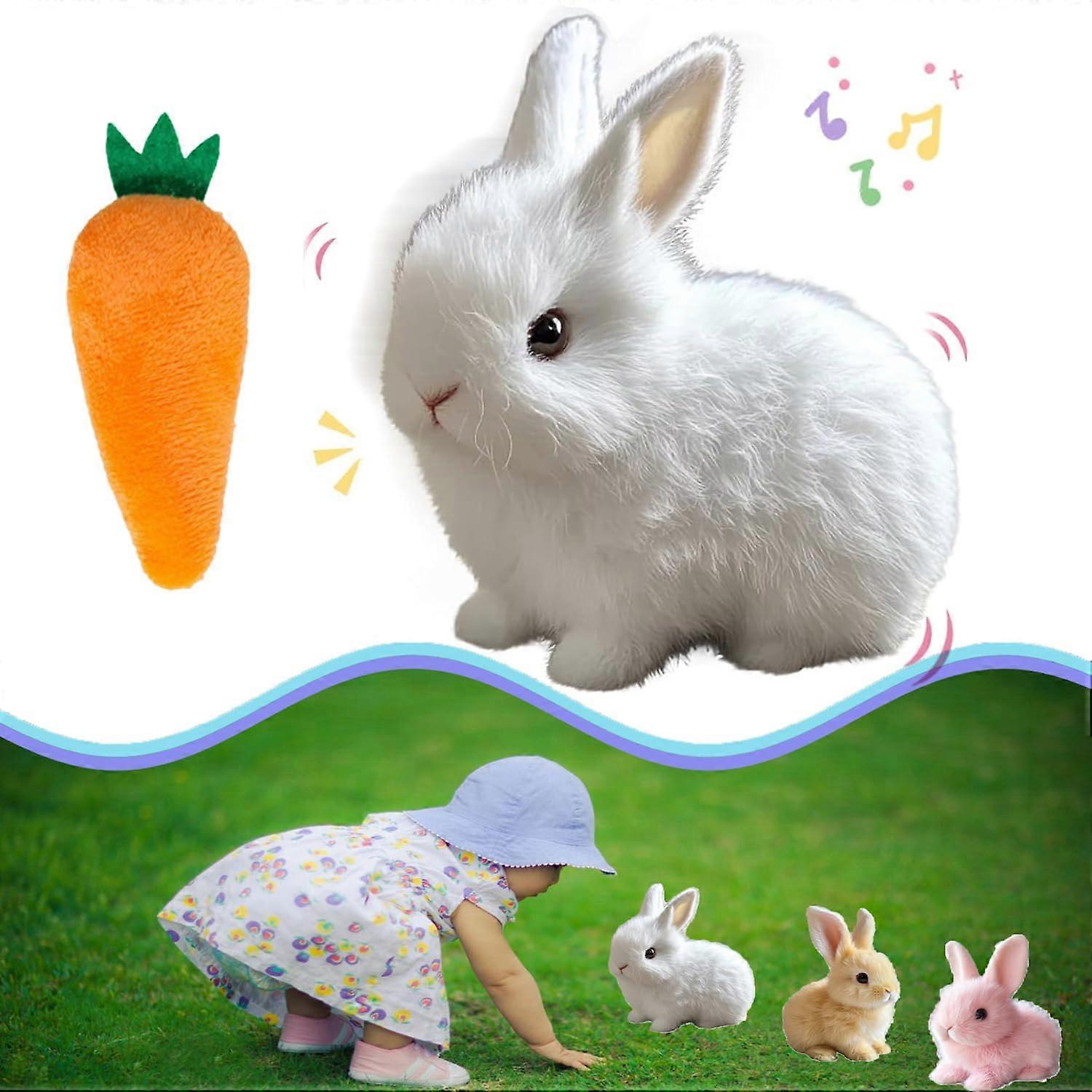 Bunby - Easter My Realistic Bunny Toy, Interactive Bunny Realistic Bunny - Jumping, Twitching, and Shaking Ears, Bunbi Realistic