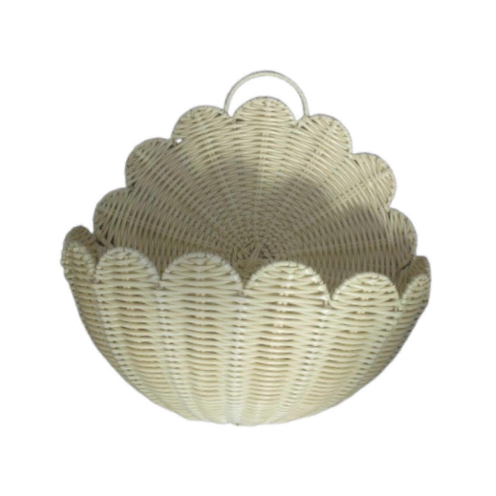 Woven Wall Basket Hanging Storage Organizer Decorative Multipurpose SpaceSaving Solution for Home Kitchen Office  L