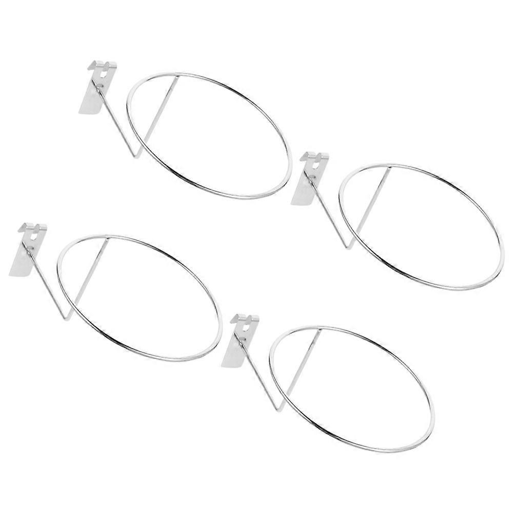 Mesh Pegboard Hat Rack for Hat with 4Pcs Silver Multi-Functional Hooks