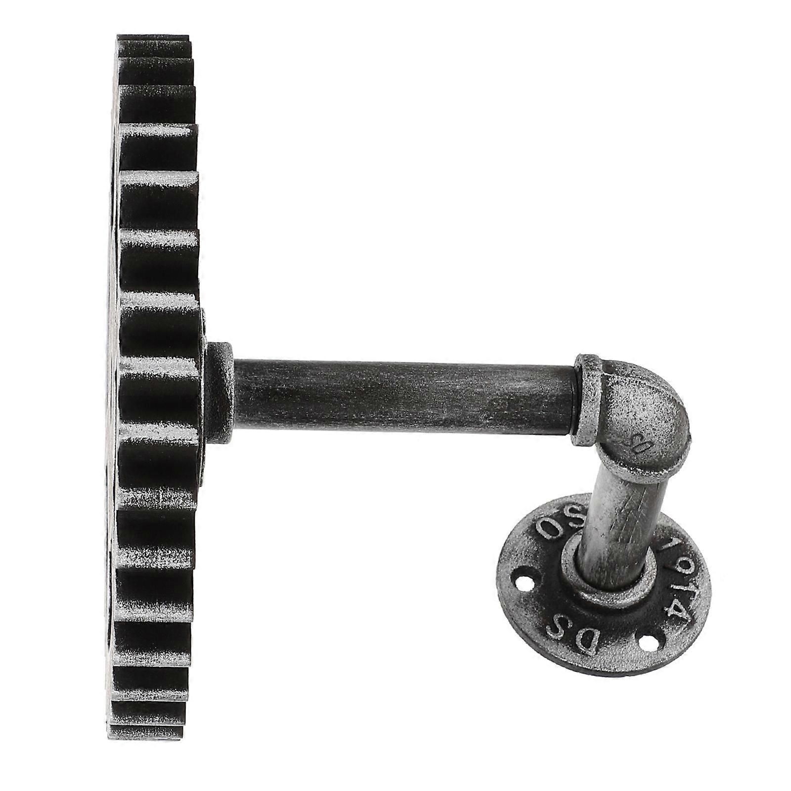 Iron Shelf Gear Design Wall Bracket for Storage 1Pcs Rustic Style