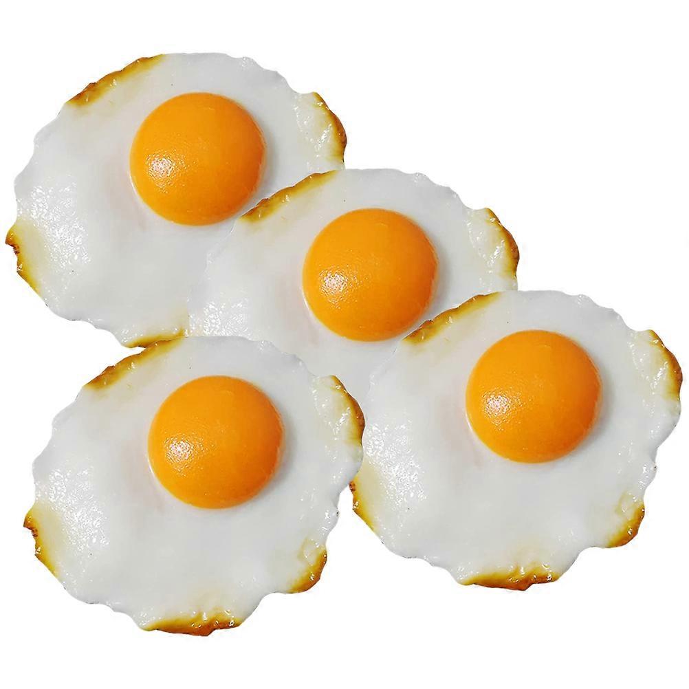 Assorted Color Fried Egg Model Simulated Toy for Kids 4Pcs Set