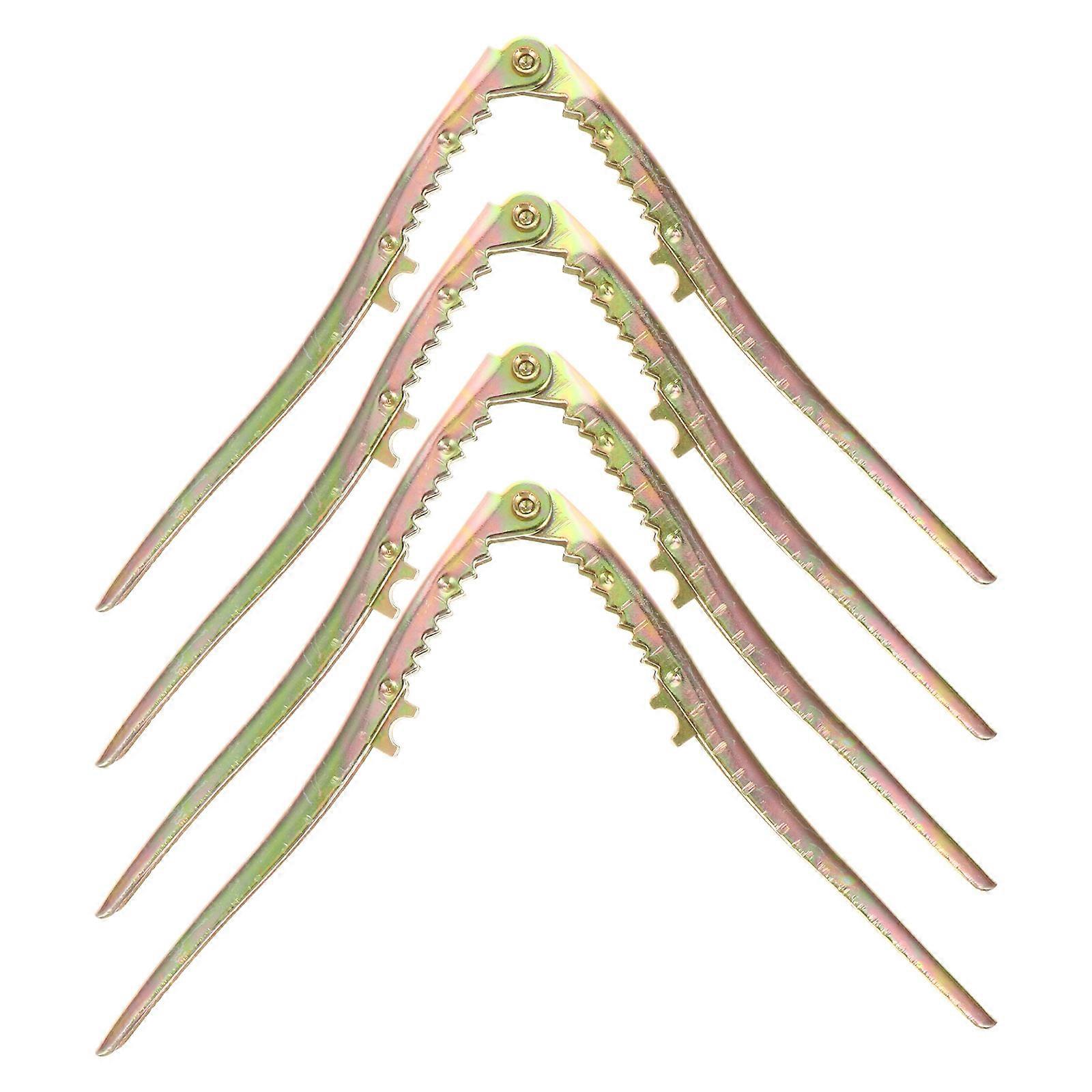 Nut Cracker Chestnut Clip Multi-Functional Clamp Shape Kitchen Tasks Adult Use Iron Golden Tool 4Pcs