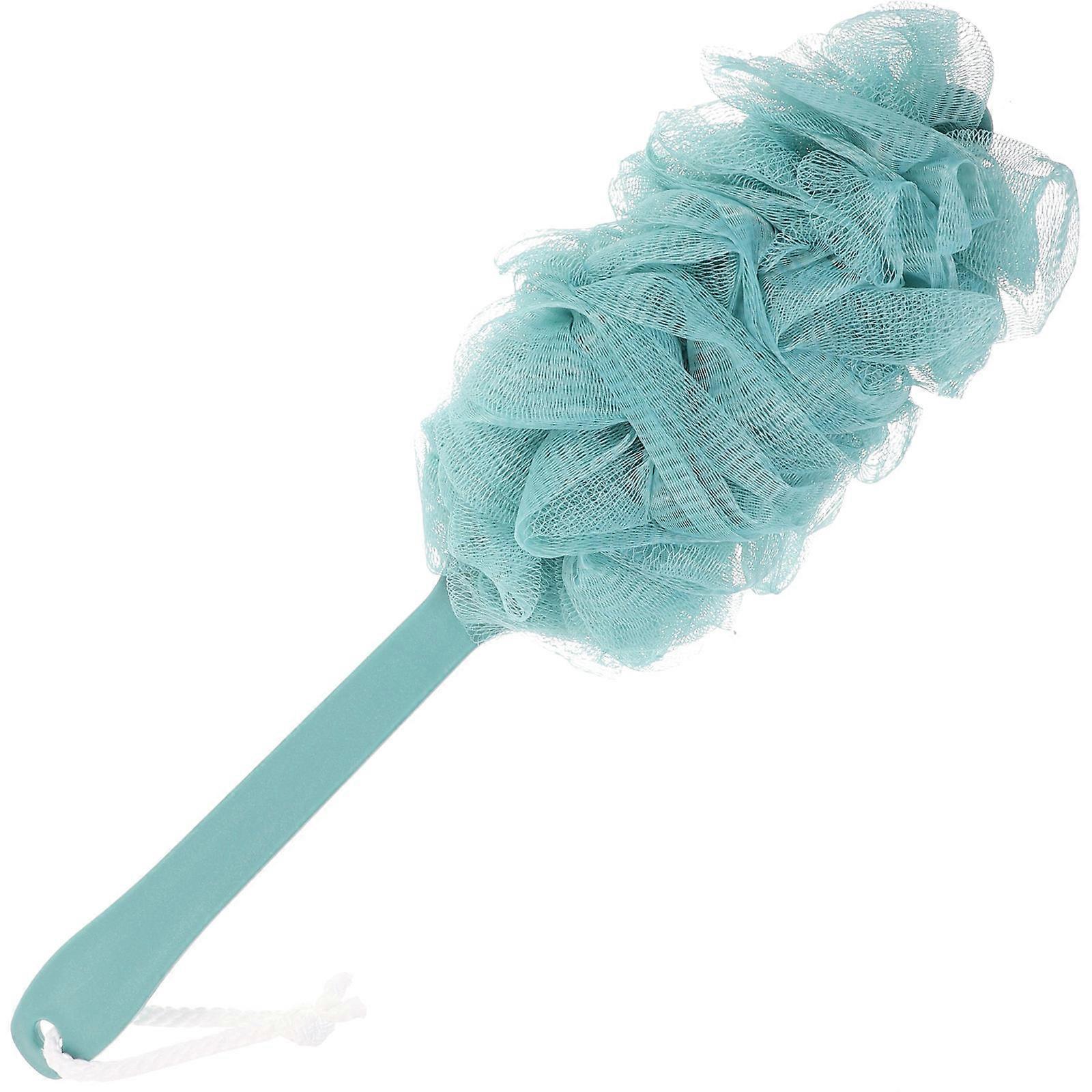 Bath Scrubber Brush Shower Body Cleaning Long Handle Blue