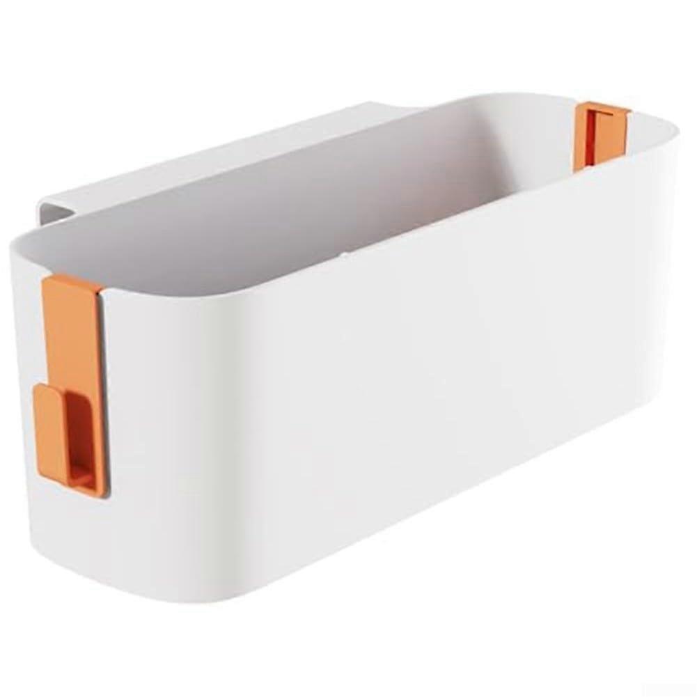 Bedside Caddy with Hooks, Large Capacity MultiPocket Storage Organizer for Dorm Room – Orange