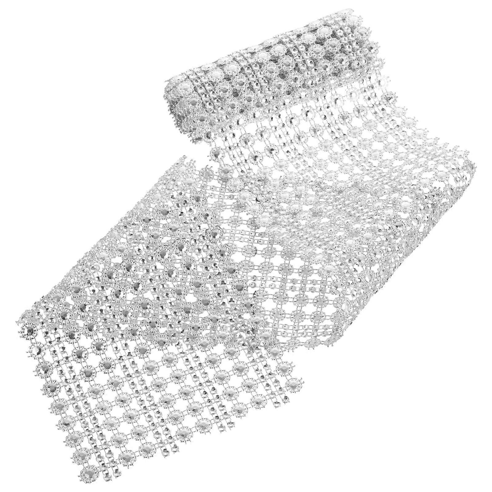 Costume Trim Diamond Mesh Wrap Roll for Multi-Function Craft 4Pcs