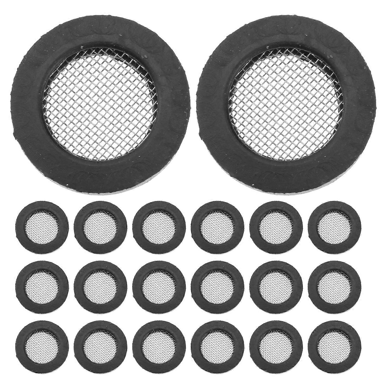 Rubber Gasket for Plumbing Hose with Filter Function 60Pcs Black