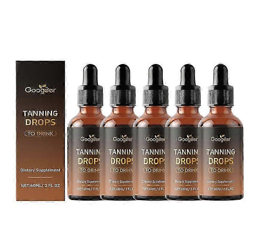 1-5x Drinkable Tanning Drops for Face & Body - Sunless Self Tanner Bronzer without Sun Damage