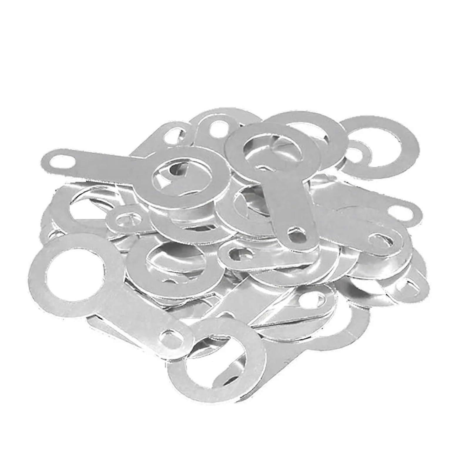 50pcs Round Single Head Copper Cable Lugs M8.2 Silver Plated Wire Terminals  Conductivity