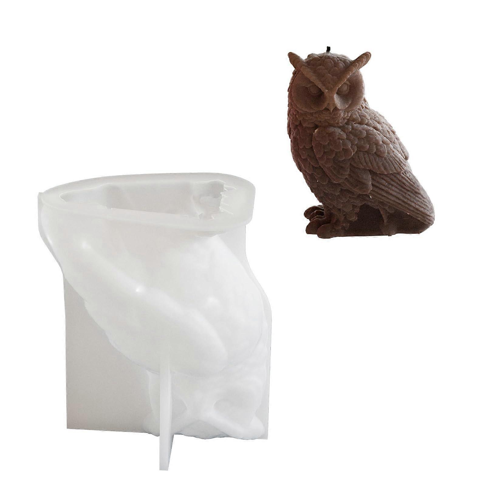 Silicone Soap Mold with Owl Shape Design, Easy Release NonStick Decorative Craft Mould