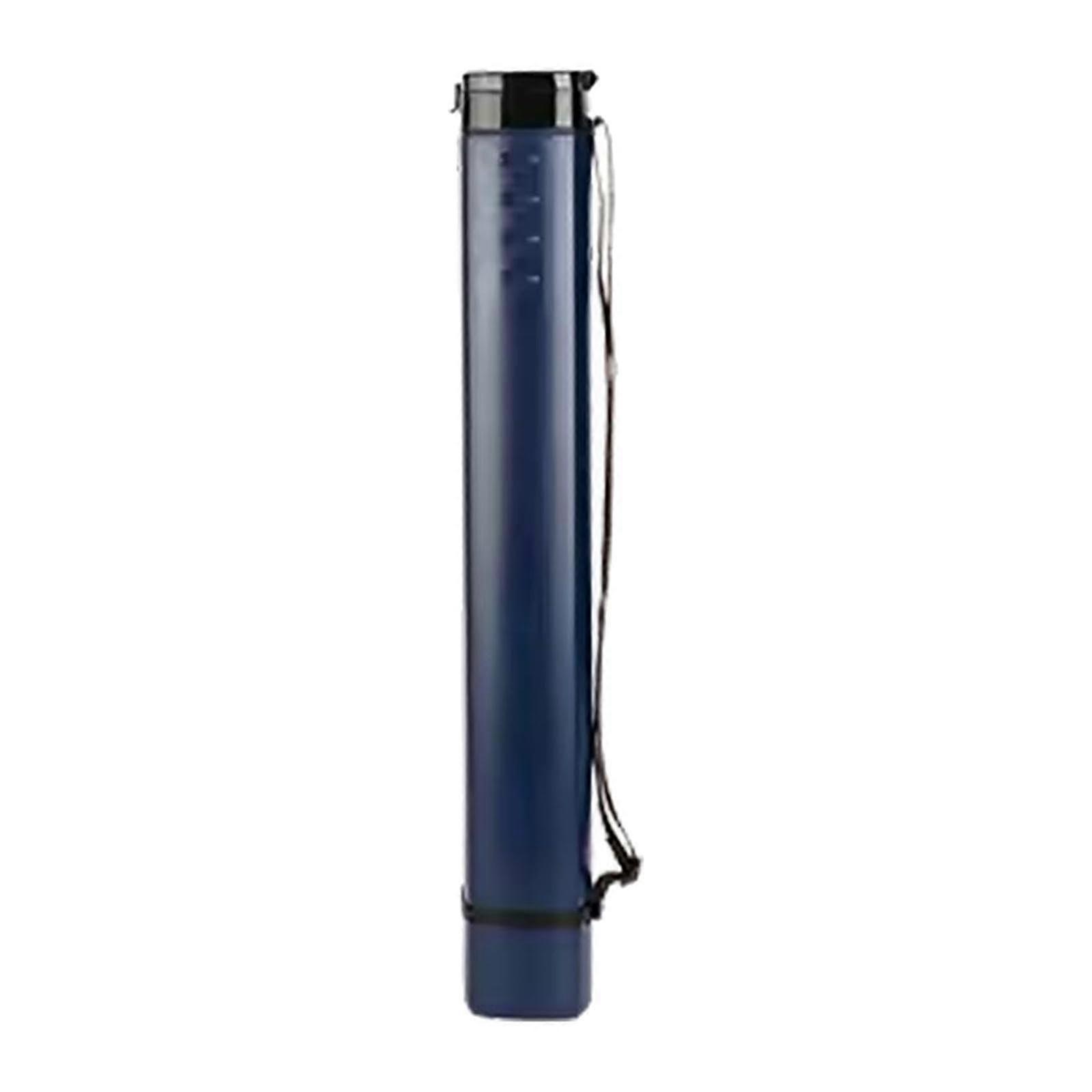 Extendable Poster Tube Waterproof Document Storage Tube with Adjustable Length and Shoulder Strap, Deep Blue
