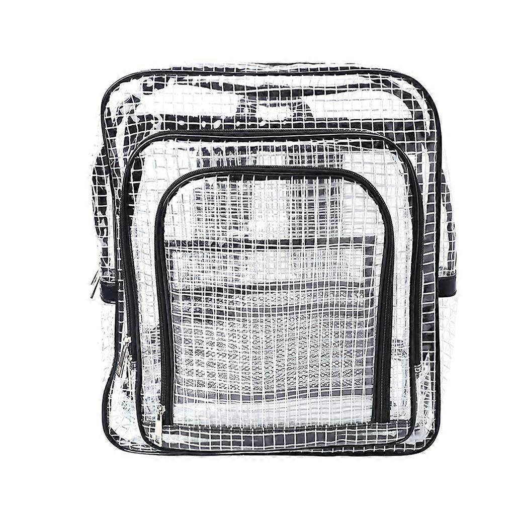Clear PVC Backpack with Transparent Design and Multiple Compartments for Tools and Electronics
