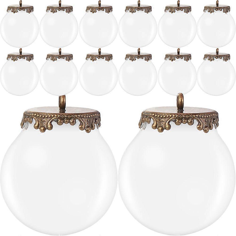 10 Sets Mini Empty Globe Clear Glass Globe Bottle with Bases for DIY Crafts