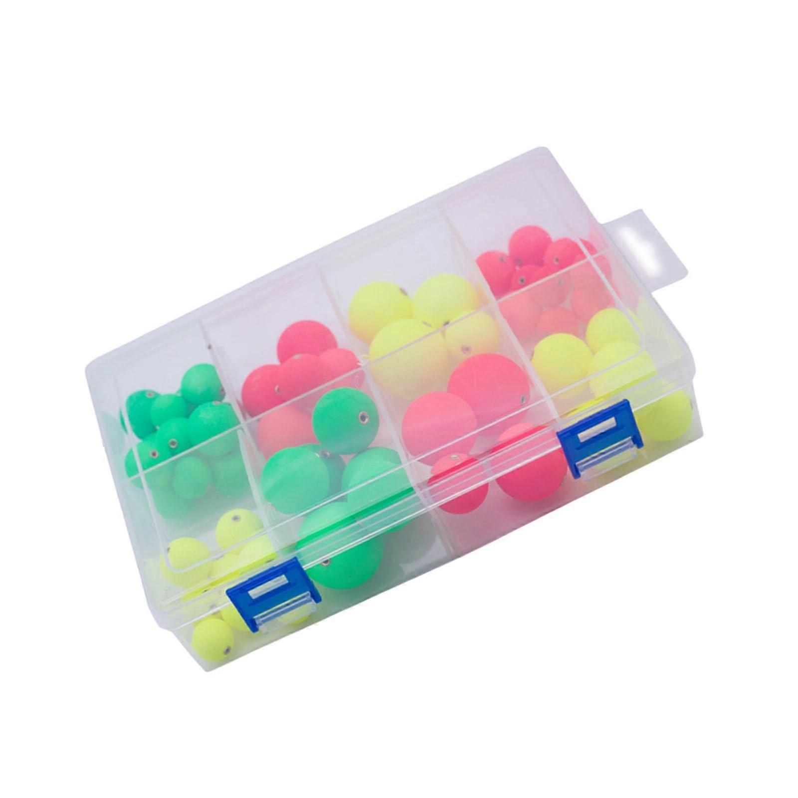 60Pcs Round Fishing Bobbers Set  Visibility Float Balls for Reliable Performance and Easy Line Positioning