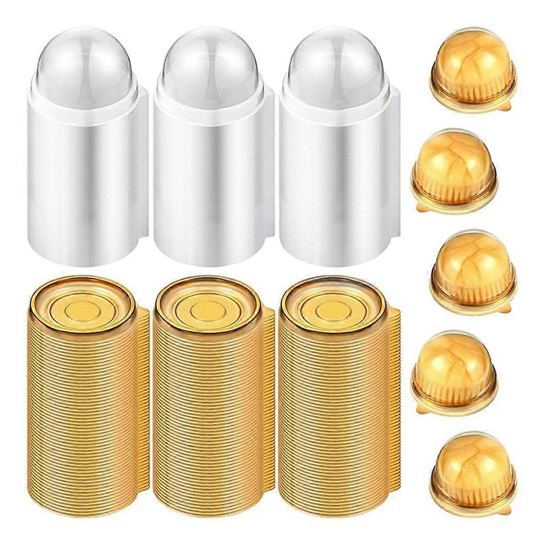 100Pcs Clear Plastic Mini Cupcake Boxes Muffin Pod Dome Muffin Cake Container Box Individual Cupcake Dessert Container