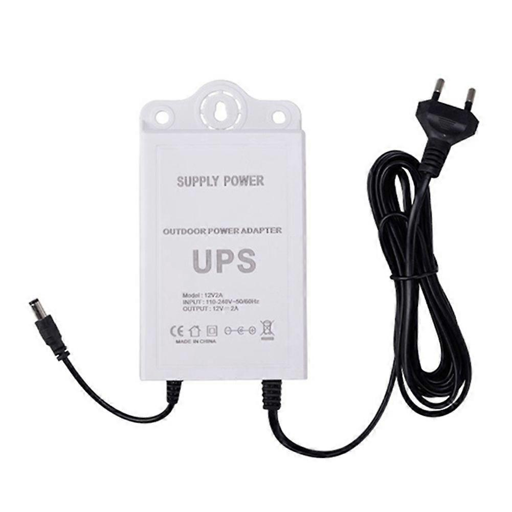12V-2A Uninterruptible Power Supply for WiFi, Modem, Router, Security Camera Mini UPS Battery Backup Protector EU PLUG