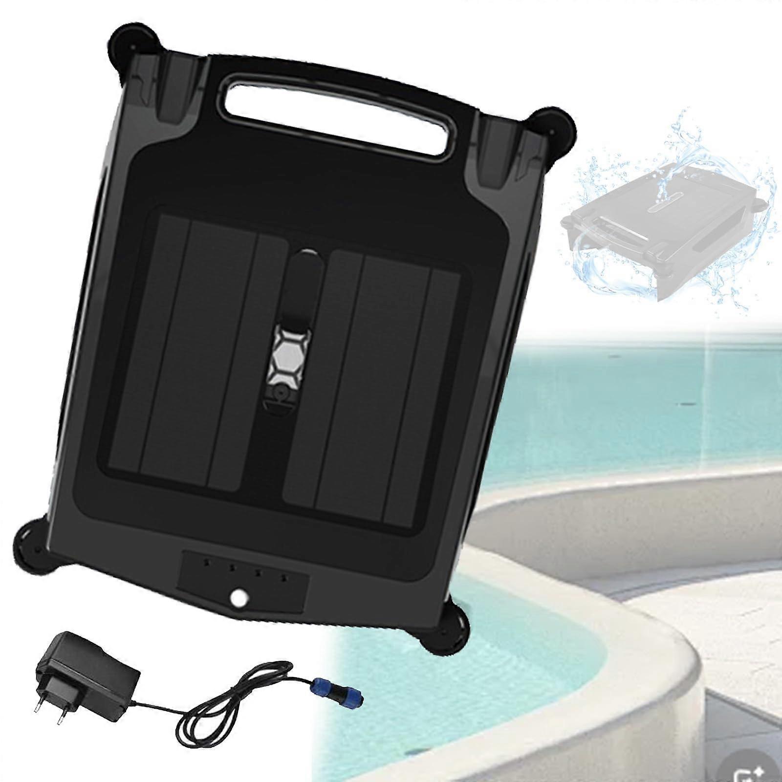 Solar Powered Automatic Robotic Pool Skimmer with Dual Charging and Smart Obstacle Avoidance