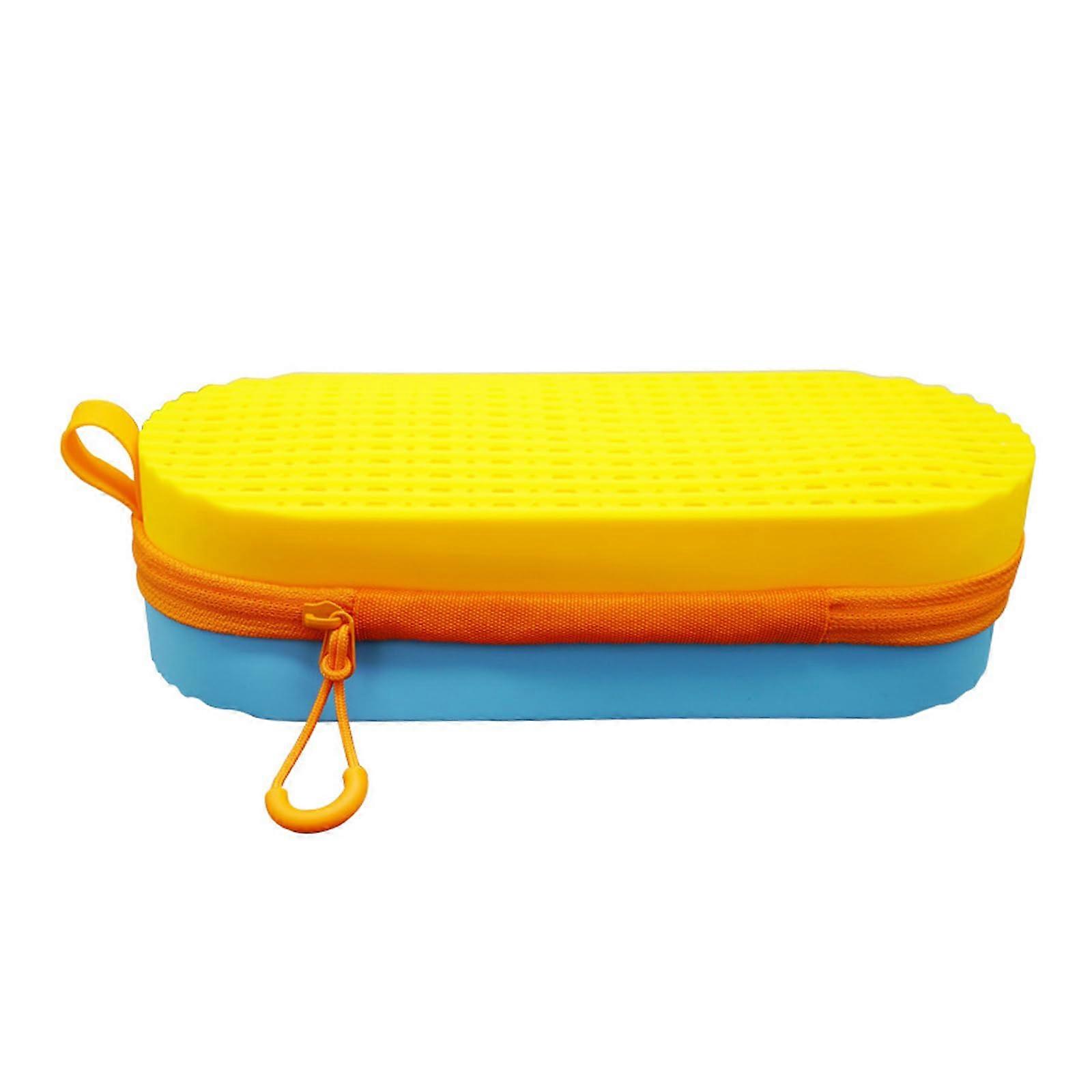Swim Goggle Case Silicone Protective Eyewear Box with Large Capacity and Drain Hole Ventilation