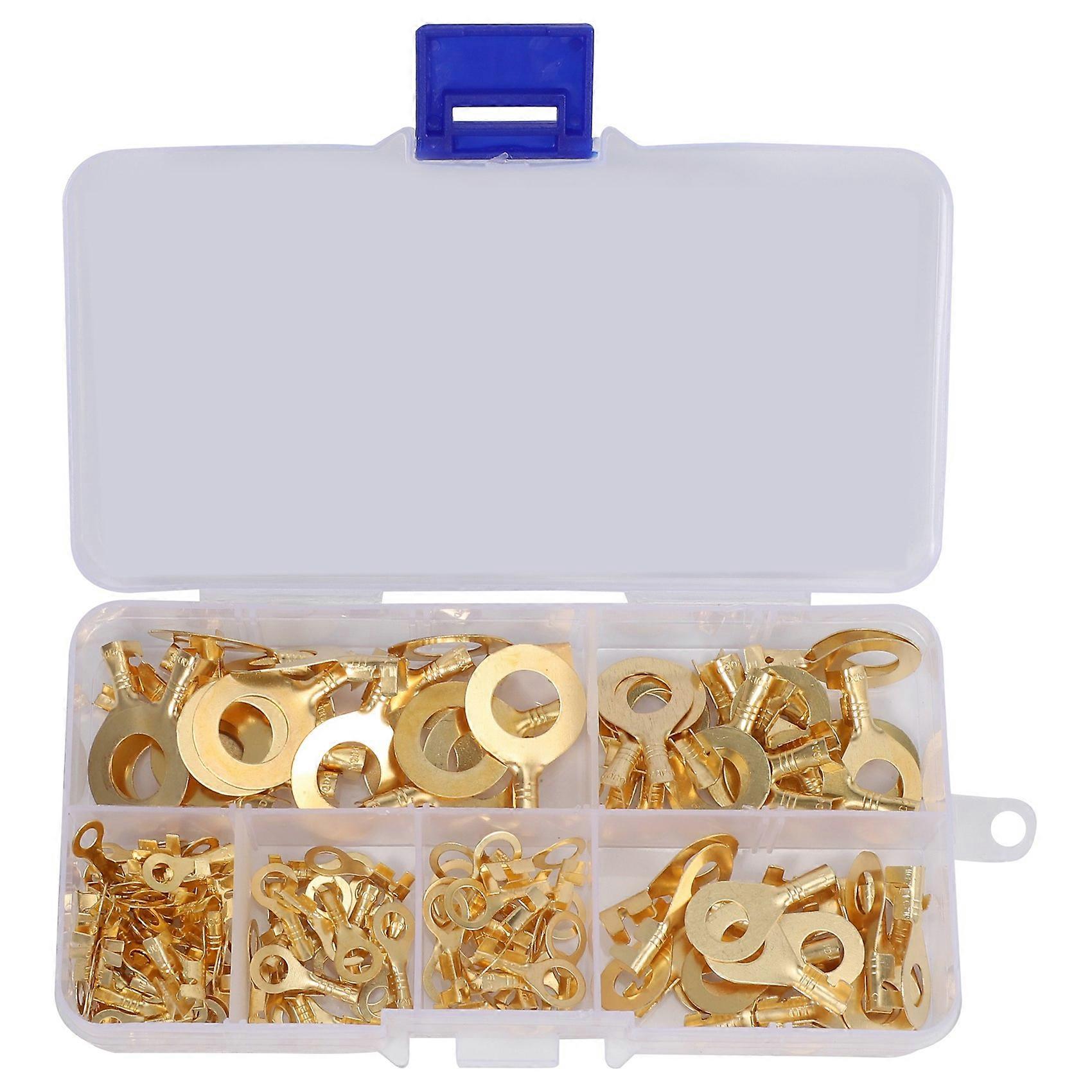 150 Pcs Cable Ring Terminal Ring Cable Lugs Copper Lugs Ring