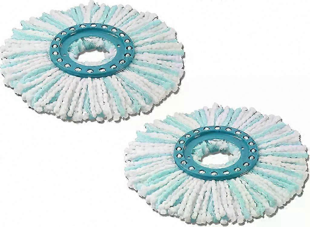 Microfiber Duo Disc Mop Replacement Heads, 2-Pack for Clean Twist System