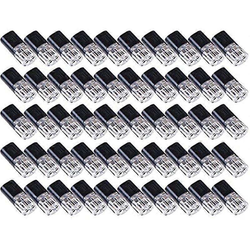 50PCS Double-Wire Push-In Connector with Locking Buckle