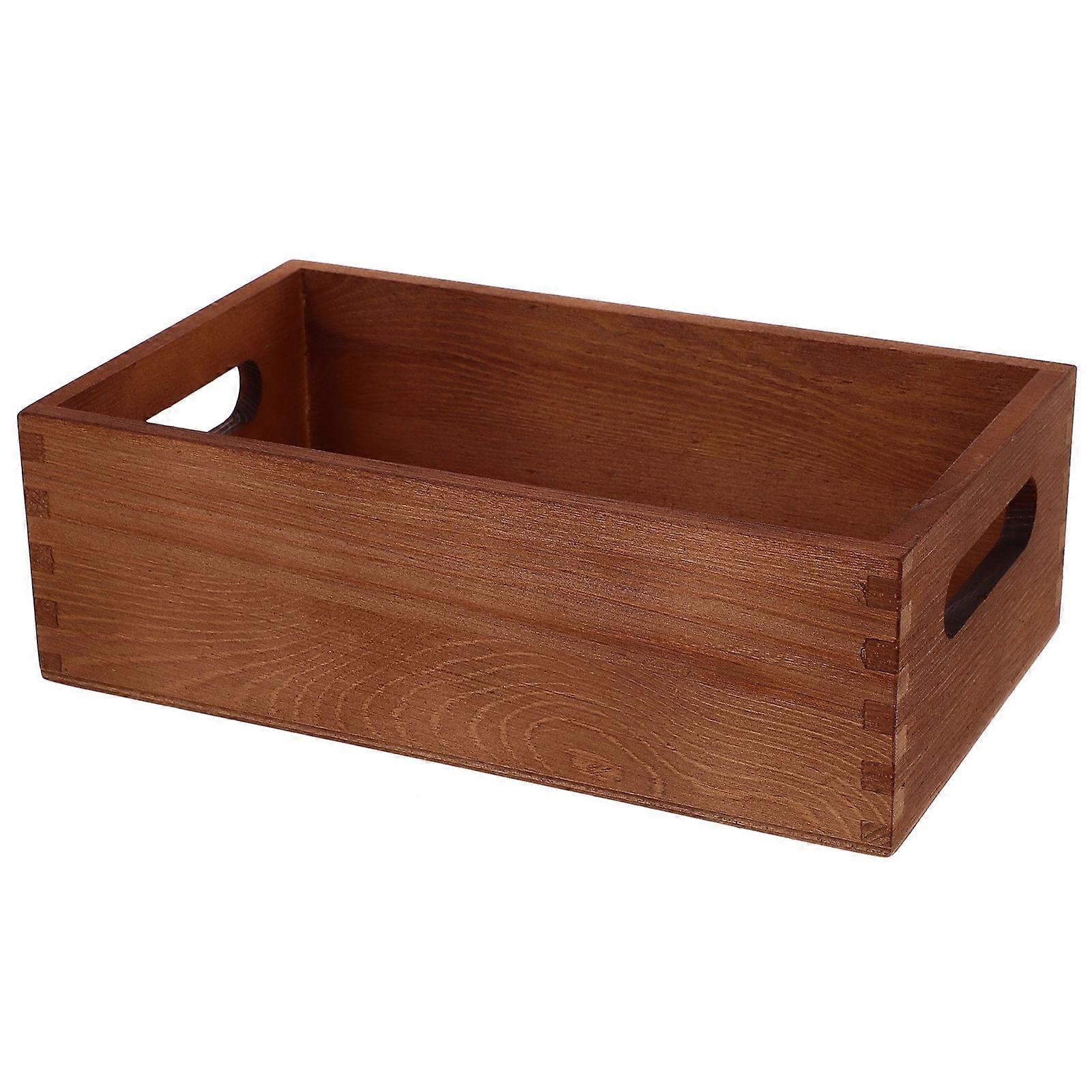 Wooden Storage Box for Storage Use with Sundries Organizer Bin