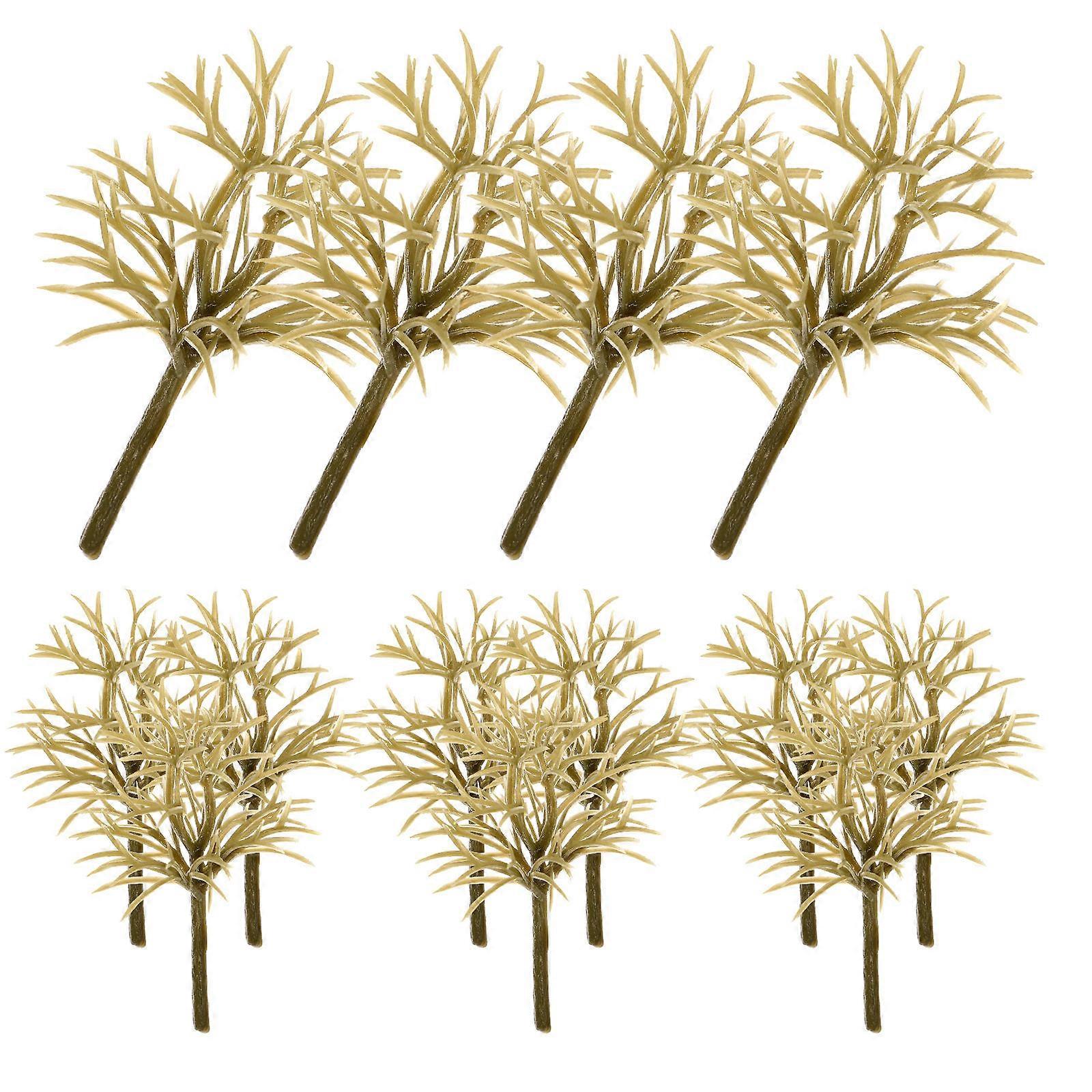Brown Model Train Scenery Tree Miniature Model Tree for Architectural Decor 30Pcs