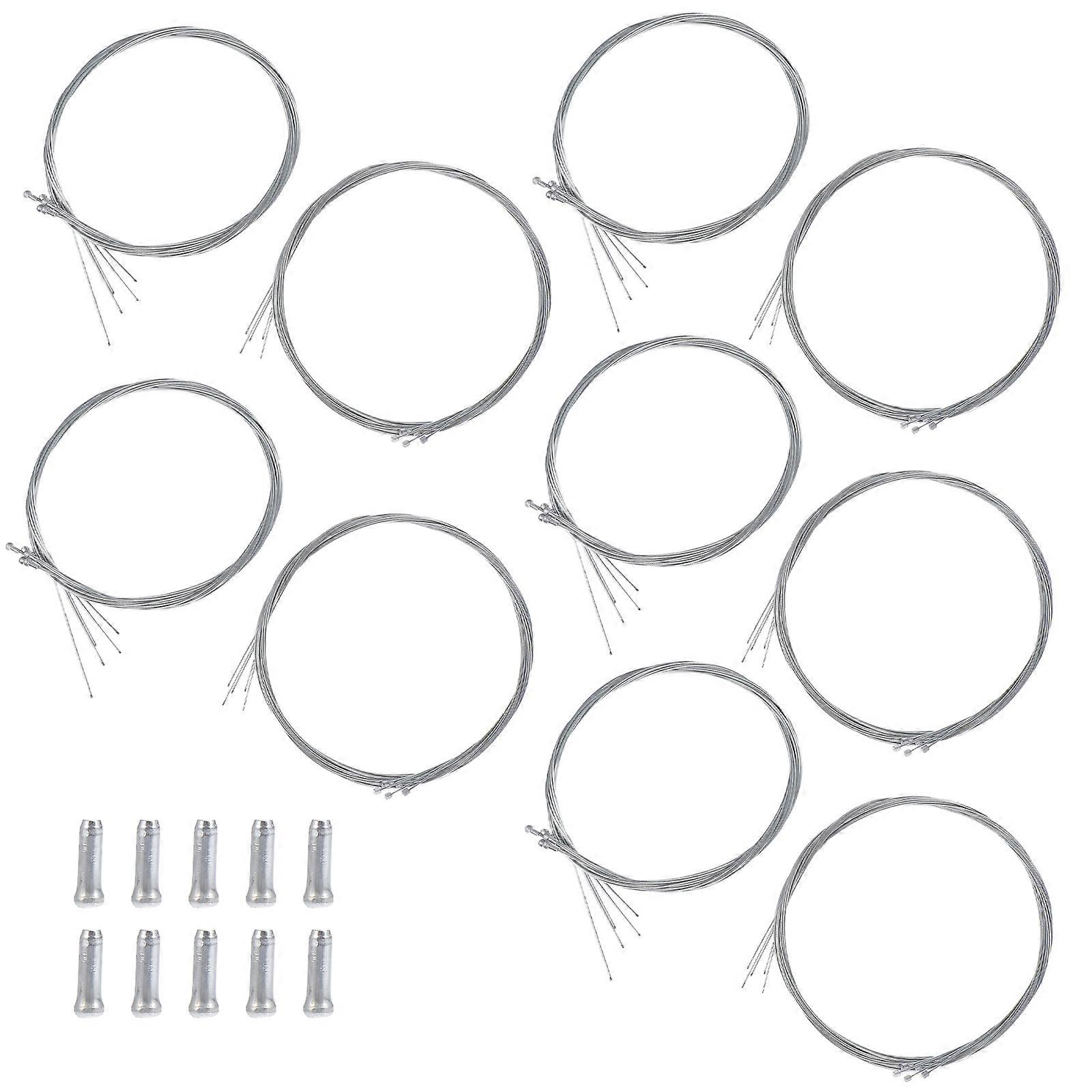 Bike Derailleur Cable Replacement for Shifter Cable 20Sets Silver