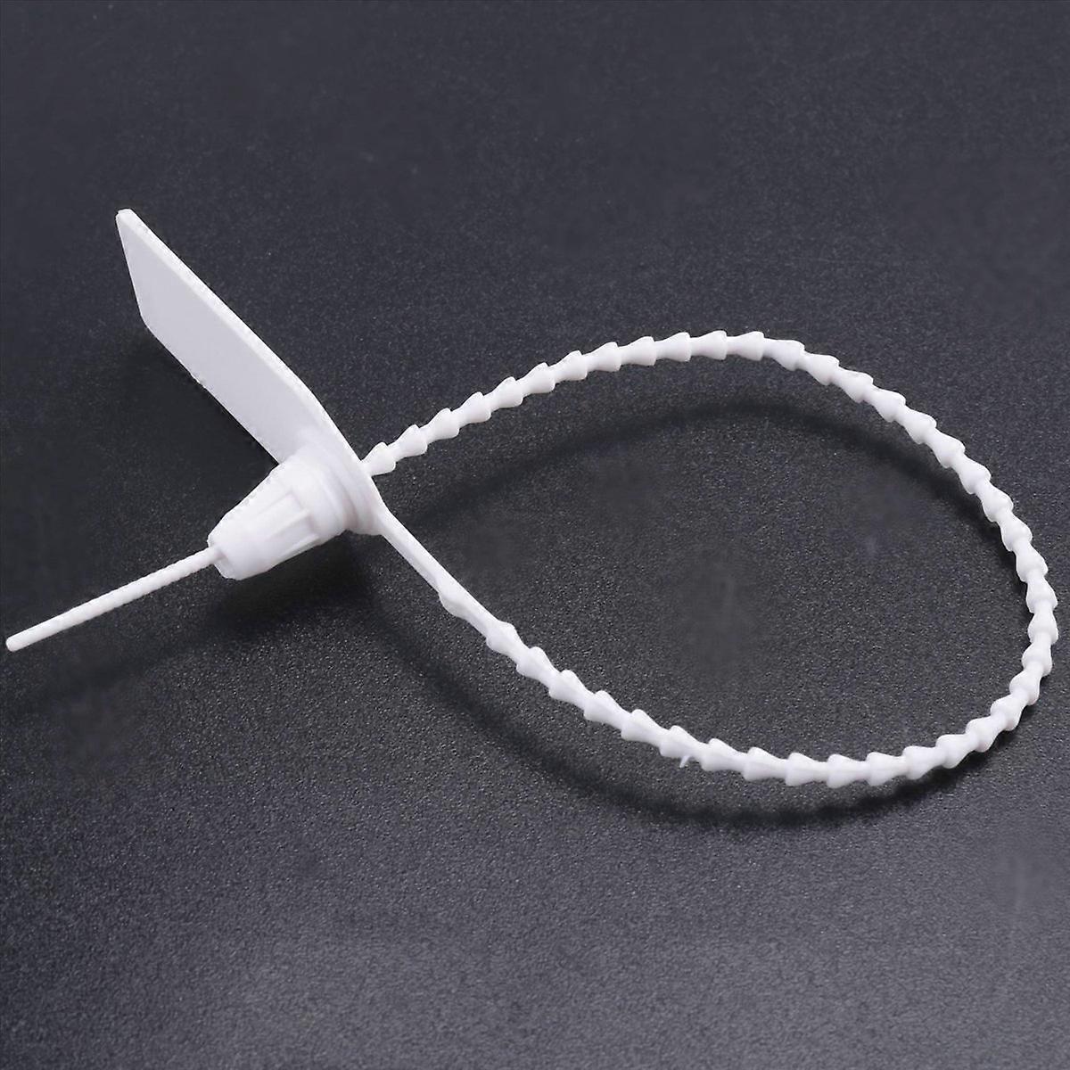 100 Plastic Tamper Seals, Numbered Zip Ties Tags, Disposable 250mm A