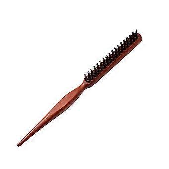 1/2Pcs Boar Bristle Teasing Hair Brush Wooden Long Handle Curl Fluffy Hair Rat Tail Comb Women Thin