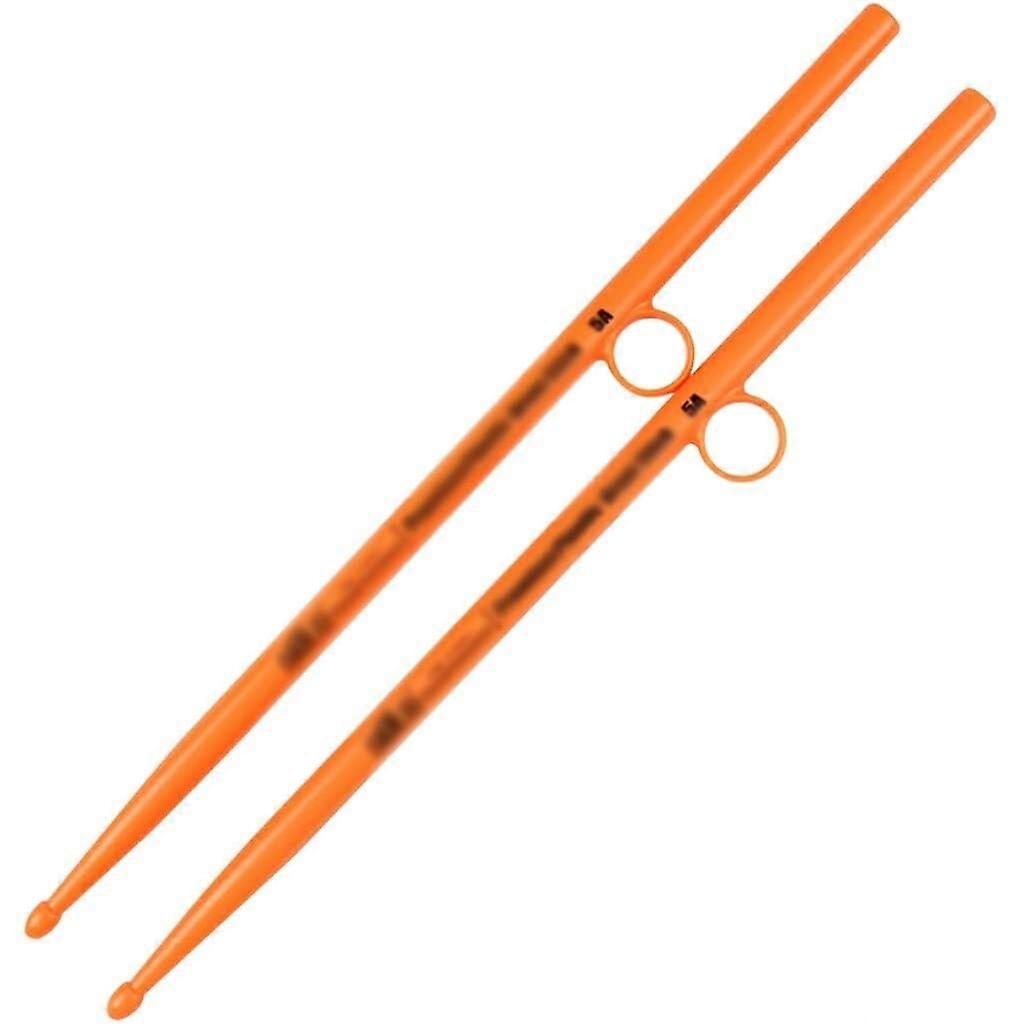 5A Orange Drumsticks Pair with AntiSlip Grip for Beginner Jazz Practice