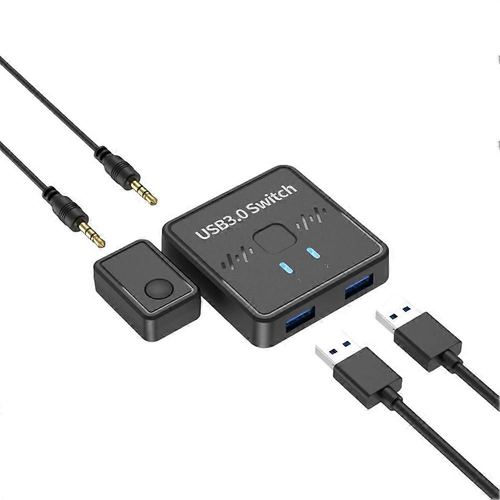  USB 3.0 Printer Sharer Switch 2 in 1 Out 2 Computers Share 1 Printer Mouse Keyboard Hard Disk External Controller