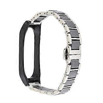 Ceramic Strap for Mi Band 6 and 5 Replacement Wristband with Magnetic Closure and Black Design