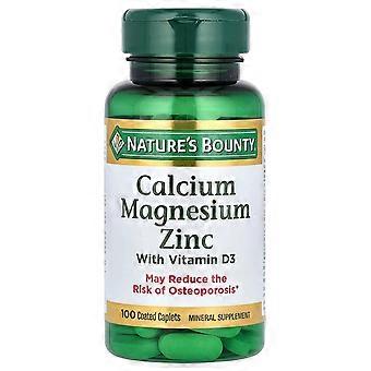 Nature's Bounty, Calcium Magnesium Zinc with Vitamin D3, 100 Coated Caplets