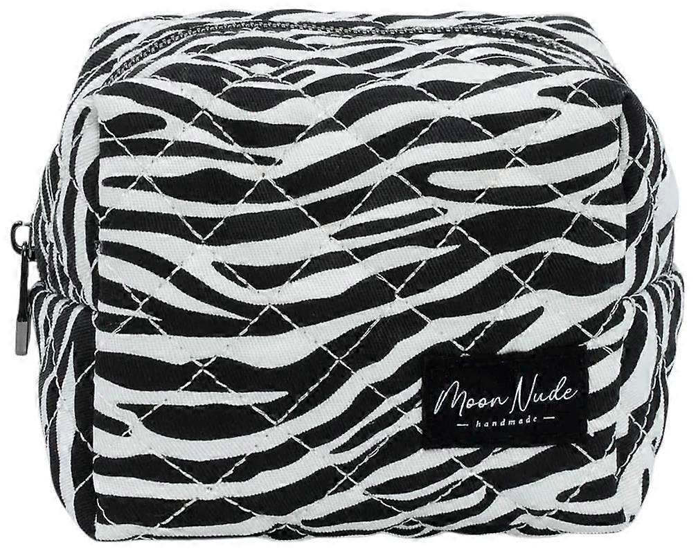 Moon Nude Noir Mini Makeup Bag - Black/White