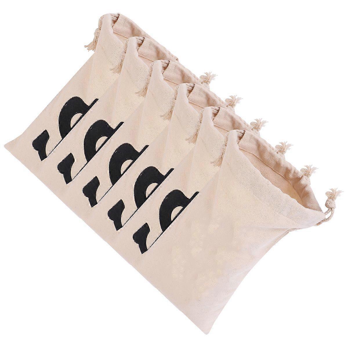 Gift Pouch Drawstring Bag for Storage Use 18Pcs Beige Candy Packaging Bag